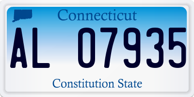 CT license plate AL07935