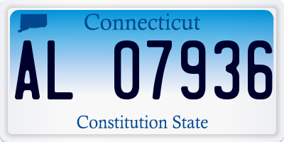 CT license plate AL07936