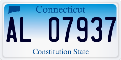 CT license plate AL07937