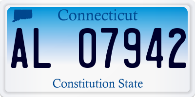 CT license plate AL07942