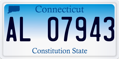 CT license plate AL07943