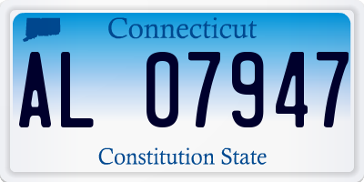 CT license plate AL07947