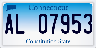 CT license plate AL07953