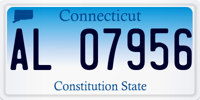 CT license plate AL07956