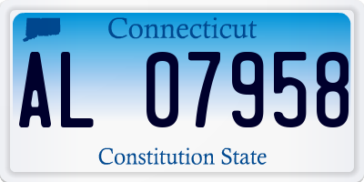 CT license plate AL07958