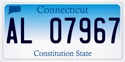 CT license plate AL07967