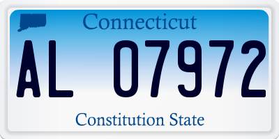 CT license plate AL07972