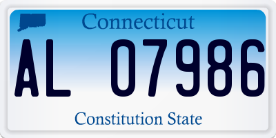 CT license plate AL07986