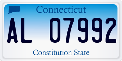 CT license plate AL07992