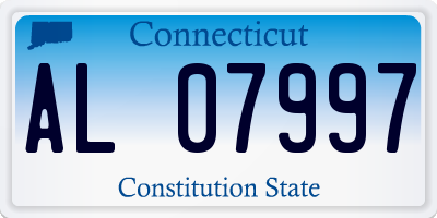 CT license plate AL07997