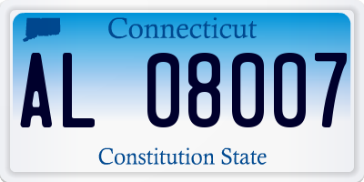 CT license plate AL08007
