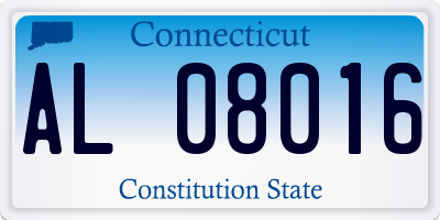 CT license plate AL08016