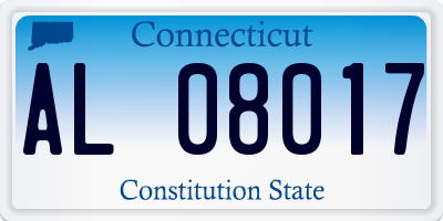 CT license plate AL08017