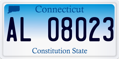 CT license plate AL08023