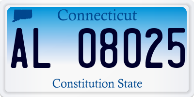 CT license plate AL08025