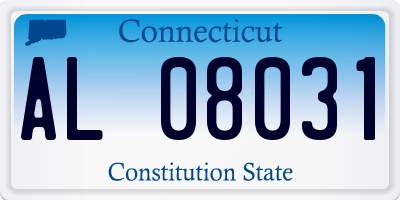 CT license plate AL08031