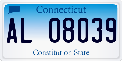 CT license plate AL08039