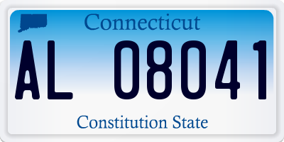 CT license plate AL08041
