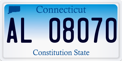 CT license plate AL08070