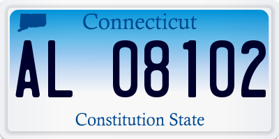 CT license plate AL08102