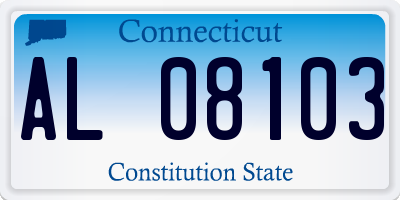 CT license plate AL08103