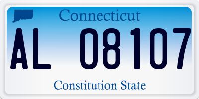 CT license plate AL08107