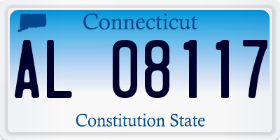 CT license plate AL08117