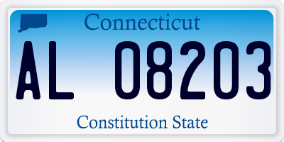 CT license plate AL08203
