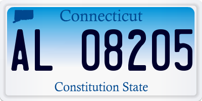 CT license plate AL08205