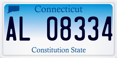 CT license plate AL08334
