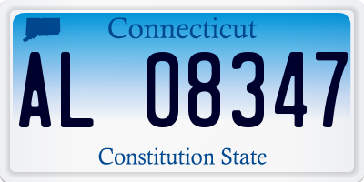 CT license plate AL08347