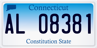 CT license plate AL08381