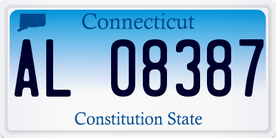 CT license plate AL08387