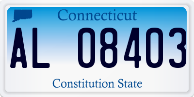 CT license plate AL08403