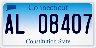 CT license plate AL08407
