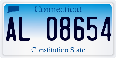 CT license plate AL08654