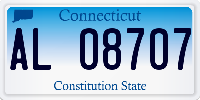 CT license plate AL08707