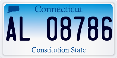 CT license plate AL08786