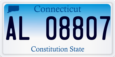 CT license plate AL08807