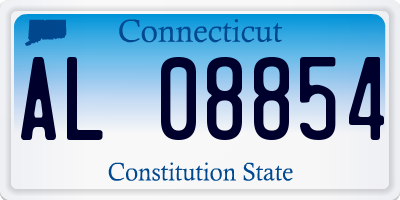 CT license plate AL08854