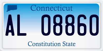 CT license plate AL08860