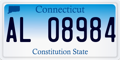 CT license plate AL08984