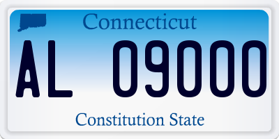 CT license plate AL09000