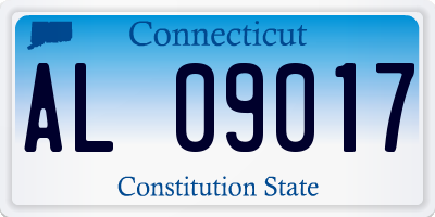 CT license plate AL09017