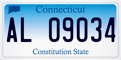 CT license plate AL09034