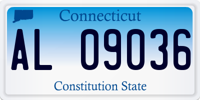CT license plate AL09036