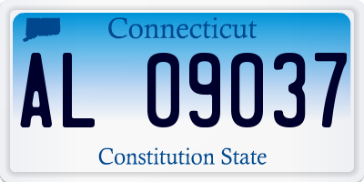 CT license plate AL09037