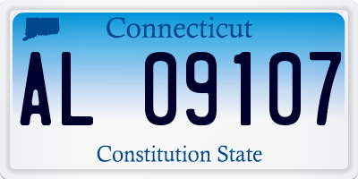 CT license plate AL09107