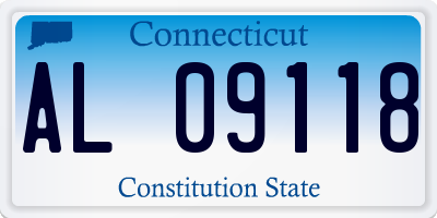 CT license plate AL09118