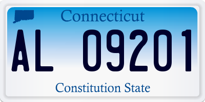 CT license plate AL09201